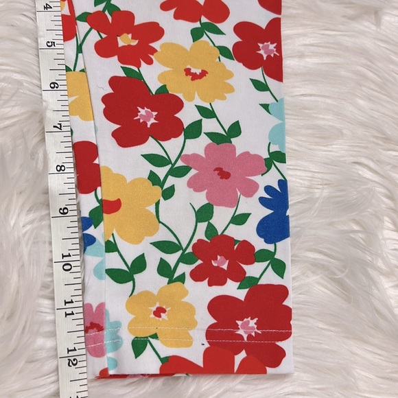 Hanna Andersson Girls Flower Floral Print Leggings NWOT 120 Size US 6-7 - Picture 4 of 6